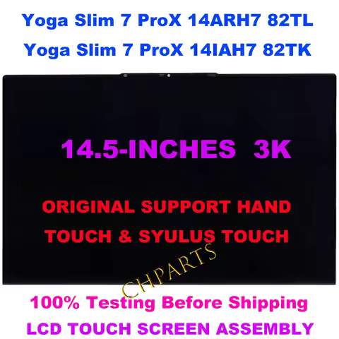 14.5" For Lenovo Yoga Slim 7 Pro X 14 ARH7 82TL Yoga Slim 7 Pro X 14IAH7 82TK LCD Touch Screen Repla