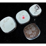 3 pcs set stainless steel laser flower printed chocolate box/Poori dappa/food storage container/lunc