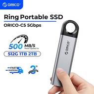 ORICO C5 512GB/1TB/2TB Ring External Portable SSD Up to 500MB/s With USB-A/C Cable for iPhone 17 Pro