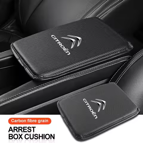 Car Armrest Box Mats Leather Center Console Covers Accessories For Citroen C1 C2 C3 C4 C5 X7 Berling