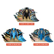 ORIGINAL HLY -Y15V2 Y15ZR V2 BODY COVERSET COVER SET 2024 BLUE BUTTERFY GREY CYAN GREEN WITH GRAPHIC