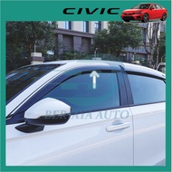 Honda Civic FE (2022-2024) Penutup Tingkap Pintu Kereta Dengan Lapisan Keluli Krom Hiasan Berjaya Auto Aksesori Kereta