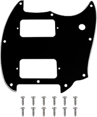 1Pcs Yootones HH 9 Holes Round Corner Guitar Pickguard 2 Humbuckers Compatible with Squier Bullet Se