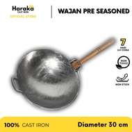 Seasoned Cast Steel Wok 30 cm Cast Iron Wok/ Cast Iron Wok