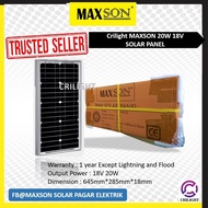 Crilight MAXSON SOLAR PANEL 18v ( 20w / 30w / 40w / 50w / 60w / 70w) Sistem Panel Suria Tenaga Solar