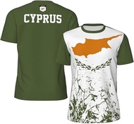 Cyprus National Flag And Emblem 3D Printed Summer Casual T-shirt Short Sleeved Summer Top Cool Men W