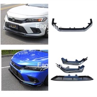 Honda Civic FE 2022-2025  Front Lip Front Skirt Bumper Diffuser 3 Section