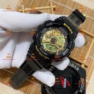 ❁GSK GA110 Couple Set 🛒 🛍CRAZY SALE🚚🛍Jam Tangan Lelaki Wanita Analog Digital Merah Hitam Gold RedOut