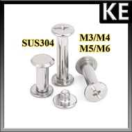 Binder Screw / Chicago Screw / Book Binding Screws(304 Stainless Steel) M3/M4/M5/M6 * L4-160mm   【KE