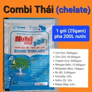 Combi Thái Lan gói 25gr combi CHELATE : Phân bón vi lượng Công ty Tấn Hưng cung cấp đầy đủ nguyên tố