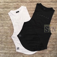 Taiwan Casual Vest Fitness Sports Sportswear Breathable Elastic Slim-Fit Plain Round Arc Hem