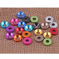 Aluminum Alloy Countersunk/Flat Head Washer Multi Color Washer Screw Round Flat Washer M4 M5