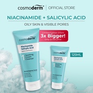 Cosmoderm Niacinamide Salicylic Acid Soothing Cream Cleanser 50ml / 125ml / 375ml