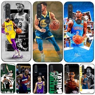 For Motorola Moto one Action Phone Case Soft Silicone Protective Black Tpu Case NBA basketball