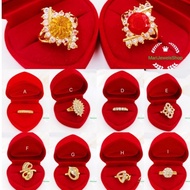 💥ADA COP 916💥(RCE13) EMAS BANGKOK CINCIN BATU CUBIC ZIRCONIA WANITA DEWASA ADULT FEMALE CRYSTAL RING