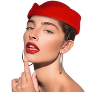 Nón công nương nỉ trơn màu đỏ form cứng sang trọng cổ điển Giangpkc T10 2025