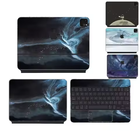Anti Fingerprints Waterproof Vinyl Decal Stickers Skin for Magic Keyboard Folio 2024 2022 2021 for I