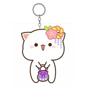 Peach Muse Holding Bag Keychain