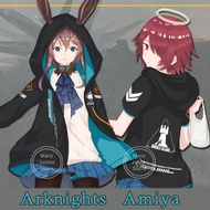 Ready Stock Anime Cartoon Arknights Amiya Men Boy Cosplay Short Long Sleeve Hoodies Outwear Casual Clothing New