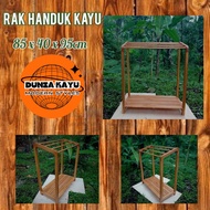 Wooden towel rack towel holder 85x40x95 cm towel blanket shoe drying rack