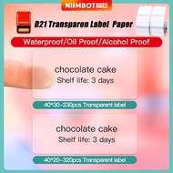 Niimbot B21 Label Printing Paper Transparent Name Sticker Sticker Waterproof Self Adhesive Cartoon Name Sticker Self Adh