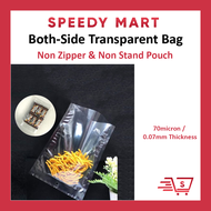 Beg Plastik (50pcs) Both-Side Transparent Bag / 3 Side Seal Bag / Transparent Bag / Plastic Beg