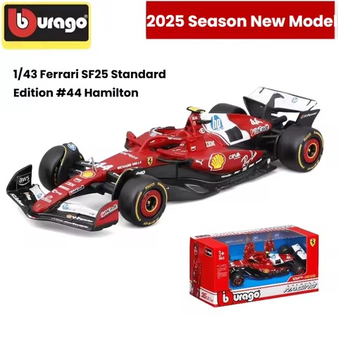 Bburago 1:43 Ferrari F1 Sf-25 Standard Edition Hamilton 2025 Grand Prix Simulation Alloy Miniature M