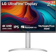 LG 27UP650K-W 27-inch Ultrafine 4K UHD (3840 x 2160) IPS Computer Monitor, 60Hz, 5ms, DisplayHDR 400