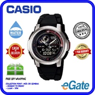 Casio AQF-102W-1BV Men Analog Digital Sporty Design Classic Black Resin Band Original Casual Watch A