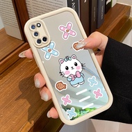 HP Casing OPPO A52 OPPO A72 OPPO A92 Case Cellphone Casing Mirror Protector Love Cat Softcase Casing