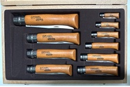 Opinel Collecting Wooden Case Of 10 Carbon Steel Knives