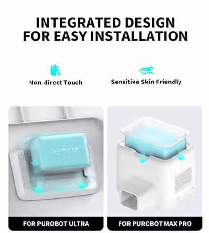 PETKIT N60 Odor Control 3-Pack - Natural Formula for Purobot Ultra & Max Pro Self-Cleaning Litter Bo