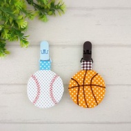 棒球+籃球。2件組。造型平安符袋 (可繡名字)