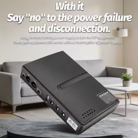 Protable 1018L Uninterruptible Power Supply DC Without Battery UPS Power Router Optical Cat Built-in