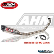 #OFFER AHM 4-STROKE M3 SERIES RACING EXHAUST HONDA RS150 STAINLESS 32MM 35MM #READY STOCK #100%ORIGINAL