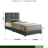 Sampoint _ Moden Queen Divan Bed Frame / Katil Queen Size / Color Grey / Katil Murah + Katil Terkini