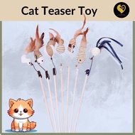 Cat Toy Wand Teaser Wood Teaser Fun Toy Pet Toy interactive Cat Toy Training Teaser