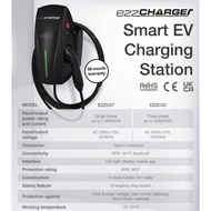EZZC-22 - 22KW AC CHARGER TYPE 2 (CCS2) WITH 6MM WIRING CABLE 5METERS WARRANTY 3 YEAR