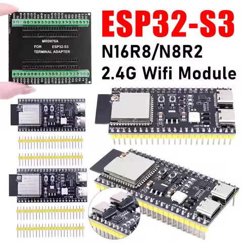 ESP32 S3 Mini Development Board S3 N8R2 N16R8 2.4G WiFi Bluetooth ESP32 S3 Development Board for Ard