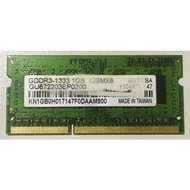 DDR3 1GB 1RX8 PC3-10600 RAM 1333 Mhz for Laptop (Stock Clearance - Refurbished)