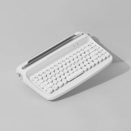 actto 復古打字機無線藍牙鍵盤 - 雲朵白 - 迷你款
