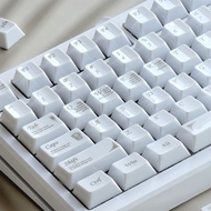 【Porcelain Feeling】White Similar Porcelain Keycaps Cherry Profile PBT Dye Sublimation Madlion Wootin