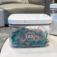 [GoodGirlm1] Laundry Pod Container, Laundry Pod Holder, Sealed And Automatic Pop-Up, Large Capacity 