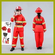 ◡ ◈ ◙ 【Ice Bear 】Fireman Costume for Kids Birthday Theme Suit for Boy Girl Career Day Guidance Cost