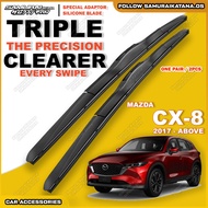 🪒 SAMURAI Wiper Mazda CX-8 CX8 2017 2018 2019 2020 2021 2022 - Above Silicone Wiper Water Repelling