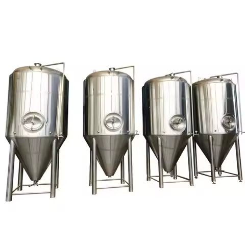 Beer Brewing Fermenter Equipment Stainless Steel Pressure Vessel Customizable Capacity Wine Brewing