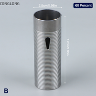 🎀ZONGLONG🎀 CNC Advanced Stainless Steel Ribbed Heat Dissipation Cylinder For Airsoft Ver.2 Gearbox 80% 70% 60% 50% Sport Toy