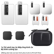 Phụ Kiện Insta360 Ace Pro 2 - Miếng Dán Cường Lực Bảo Vệ Màn Hình Và Bao Da Ống Kính Combo Dành Cho