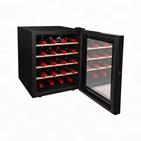 15 Bottles Ice Wine Small Cooler Refrigerator Fridge for Home Freestanding Cellar Chiller-Counter To