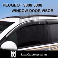 Peugeot 3008 5008 Window Door Visor Wind Deflector Car Weather Shield Door Visor Rain Protection Car